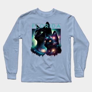 Florida Cats in Space Long Sleeve T-Shirt